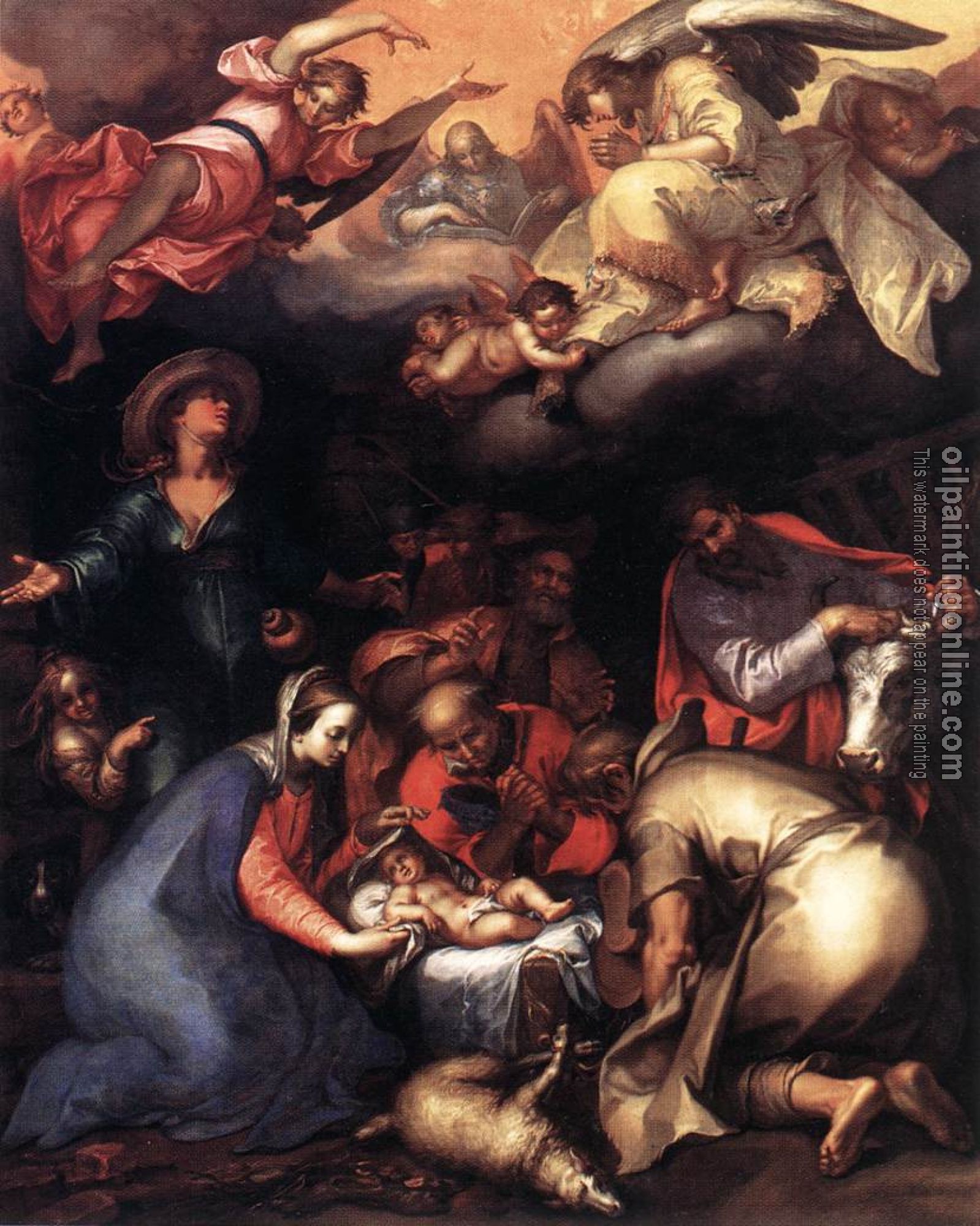 Abraham Bloemaert - Adoration Of The Shepherds